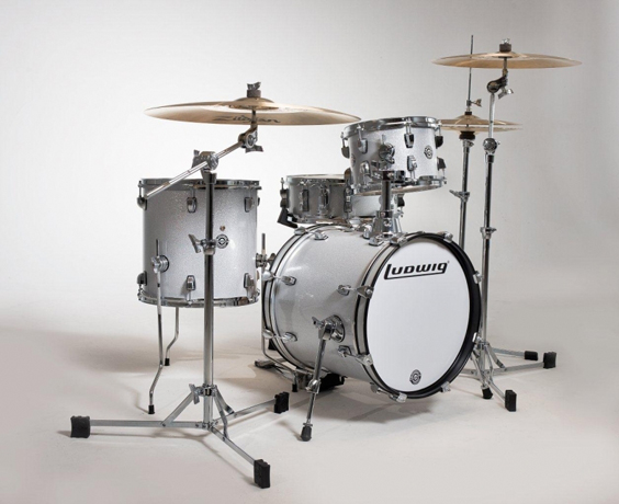 Ludwig Breakbeats by Questlove White Sparkle Shellpack