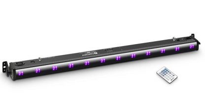 Cameo CLUVBAR200IR 12 x 3 W UV LED Bar in black housing with IR Remote Contr