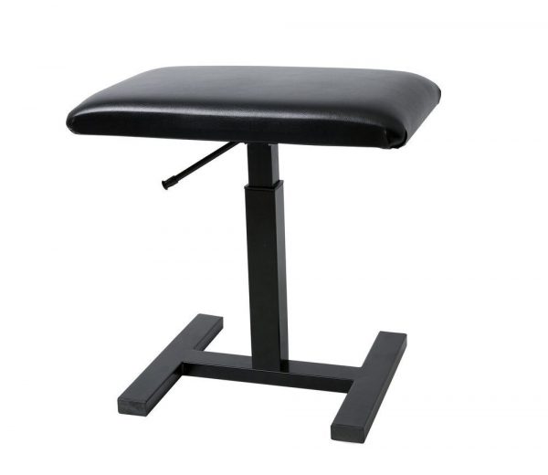 Piano bench Deluxe Auto lift Cover black synthetic leather