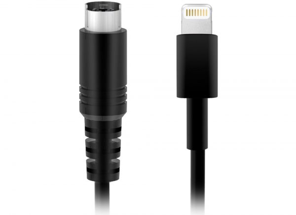 Lightning to Mini-DIN cable with charging