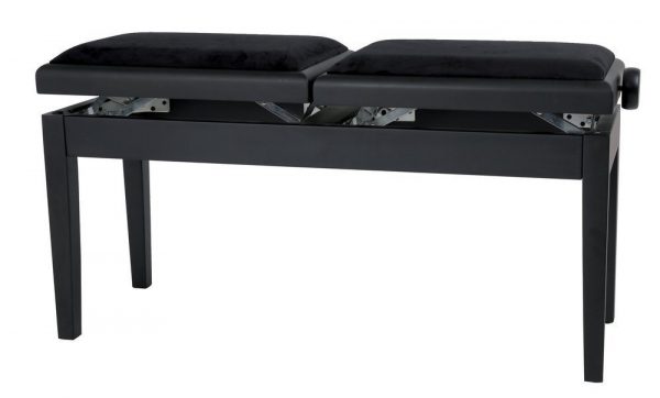 Piano bench Deluxe Double Black cover