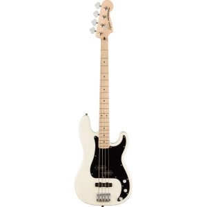 Squier Affinity Series P Bass PJ MN Black Pickguard Olympic White