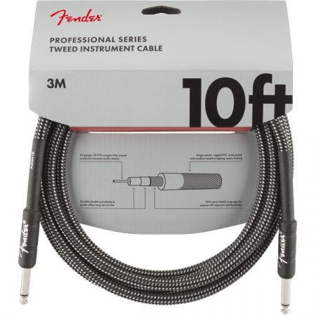 Fender Professional Series Instrument Cables 10 Gray Tweed