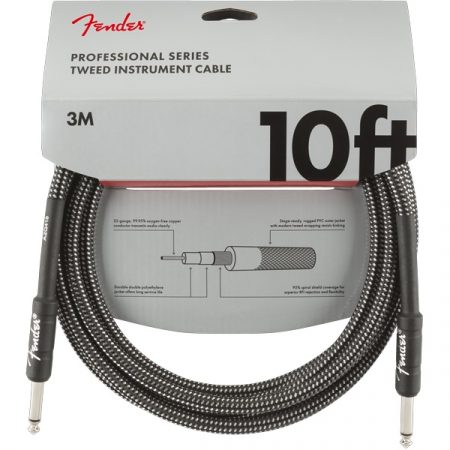 Professional Series Instrument Cables 10 Gray Tweed
