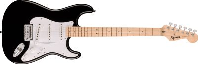 Sonic Stratocaster MN White Pickguard Black