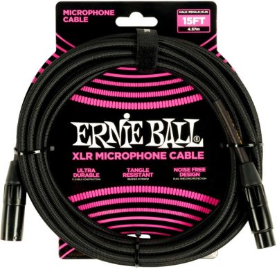 Ernie Ball 6391 Mikrofonkabel med vävt ytterhölje - 4,5 meter