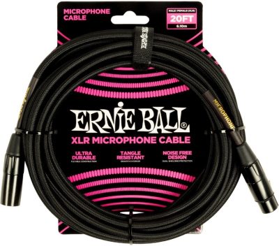 Ernie Ball 6392 Mikrofonkabel med vävt ytterhölje - 6 meter