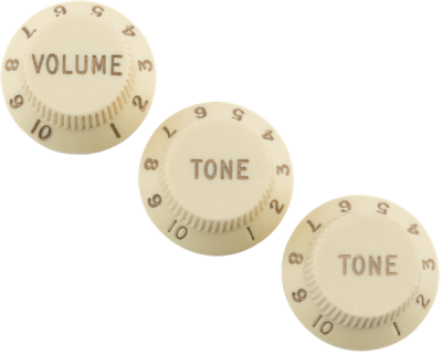 Road Worn Stratocaster Knobs Aged White