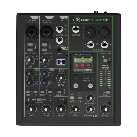 Profx6v3plus 6-channel analog mixer with enhanced FX USB recording modes a