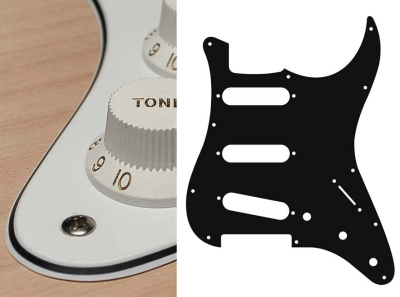 ST-313 Pickguard Strat - White 3-ply